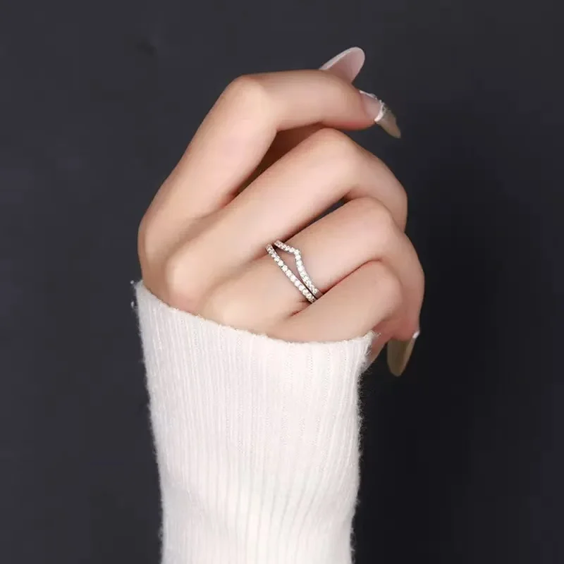 CHENWEN 1-3CTTW Full Moissanite Wedding Rings for Women Sets Couple Rings 100% 925 Sterling Silver Top Quality Jewelry GRA 5