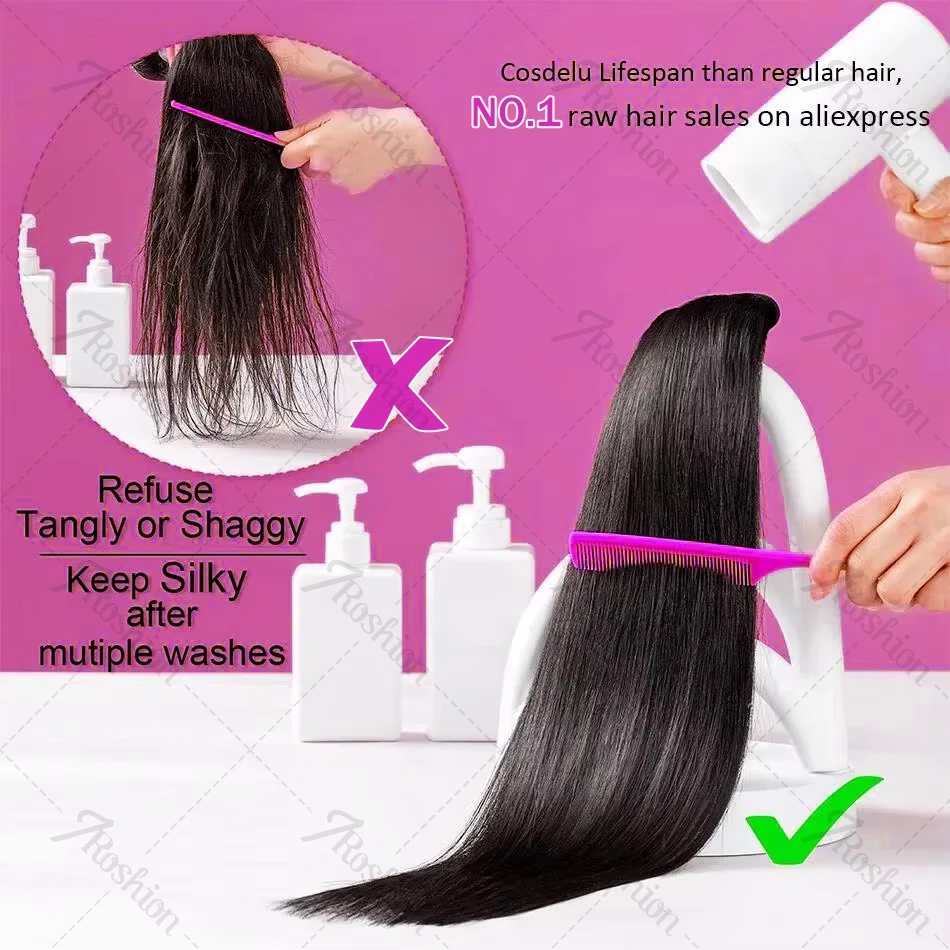 Brazilian 30 40 Inch Raw Virgin Unprocessed Human Hair Extensions Bone Straight 3 4 Bundles Double Weft Bulk Braiding Hair human hair extensions