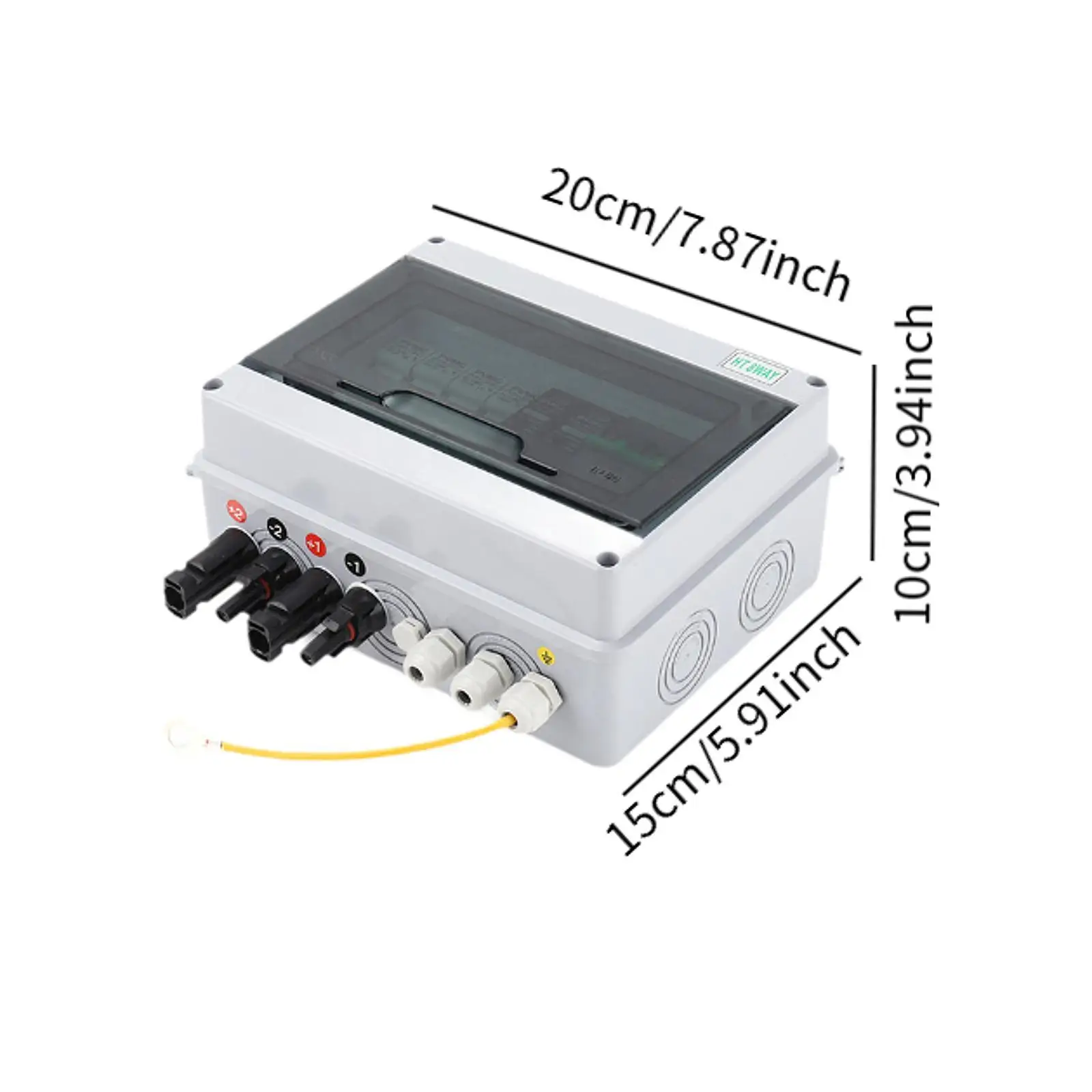 Solar Pv Combiner Box Sealed Dustproof DC 600V Fuse Mcb SPD for Car Industry