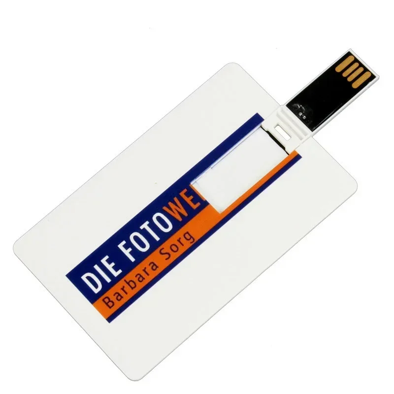 Card Free Logo USB 2.0 Flash Drives Real Capacity Gift Pen Drive Color Printing Memory Stick Laser Engraving 64GB/32G/16G U Disk