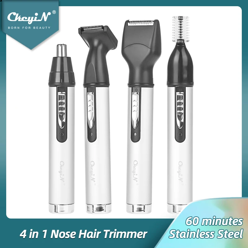 4 in 1 Electric Nose Trimmer for Men Rechargeable Hair Removal Face Eyebrow Ear Trimer