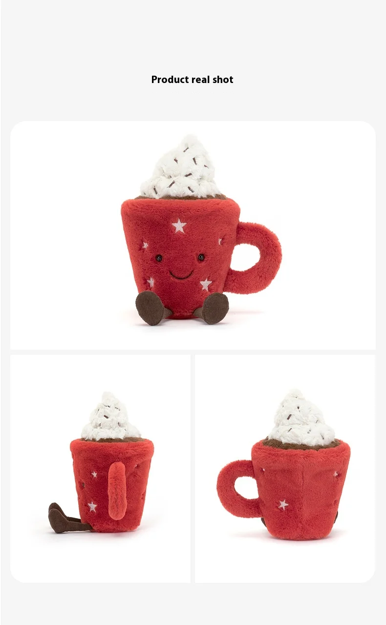 Jelly Cat Fun Hot Chocolate Cup Plush Toy Cute Christmas Doll