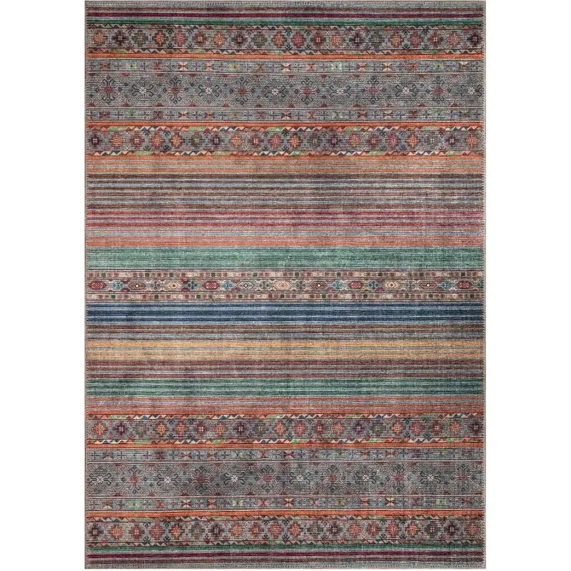 Vintage Moroccan Carpet Machine Washable Area Rugs Non-Slip Floor Mat for Hallway Living Room Bedroom Kitchen and Laundry Rooms 2