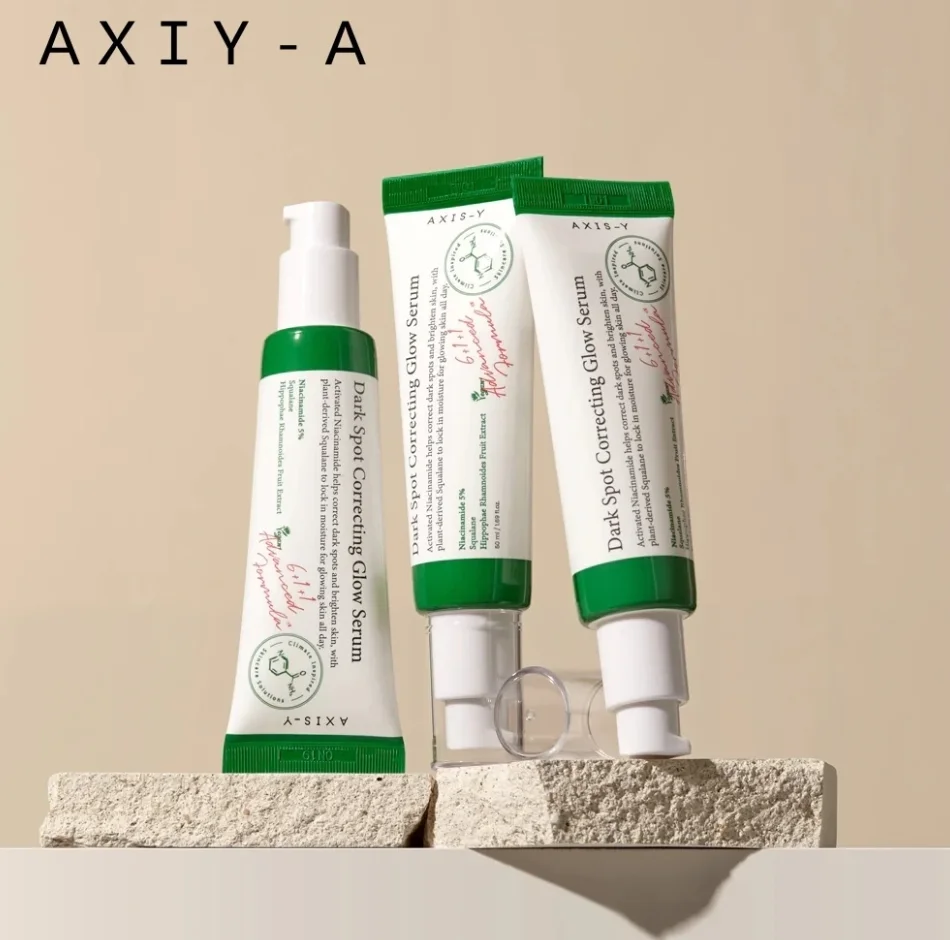 Axis-Y Dark Spot Correcting Glow Serum Effectively Improves Dull Face Moisturizing Whitening Brighten Gently Soothe Essence