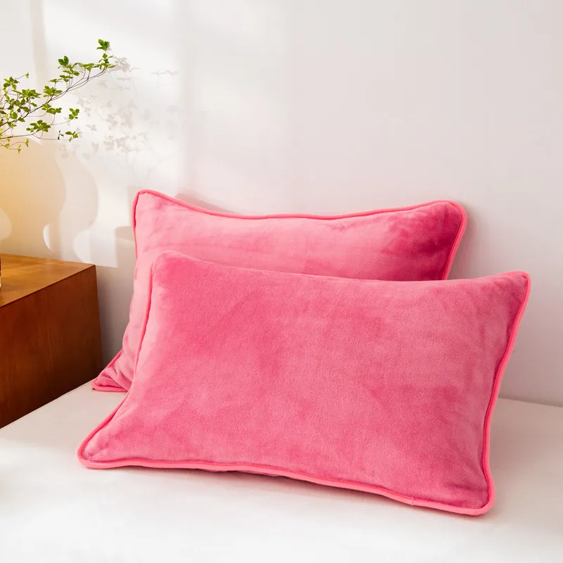 Luxury Velvet Pillowcase 48x74cm Solid Color Soft Skin Pillow Case
