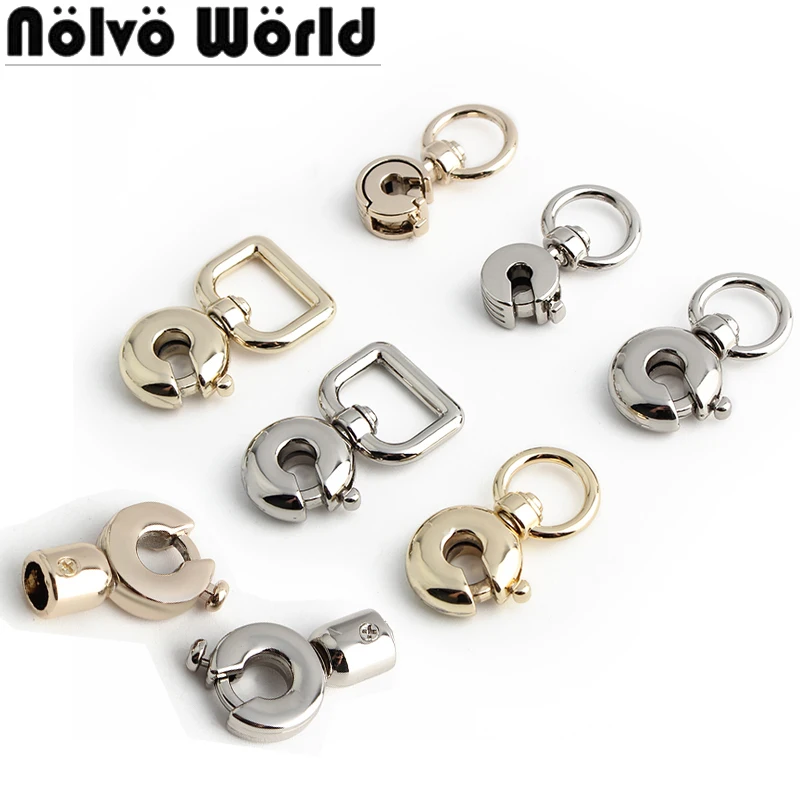 10-50-100PCS 21x13MM Openable Metal Cap Snap Hooks For DIY Craft Bags Strap Tip End Cap Buckle Keyring Clasp Trigger Accessories