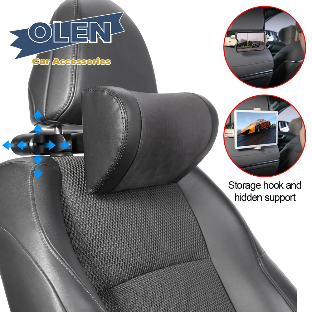 Neues Auto Kopfstütze Kissen Universal Memory Foam Autos itz Nacken kissen  Pu Leder Kopfschutz Unterstützung Auto kissen Sitz lehne - AliExpress