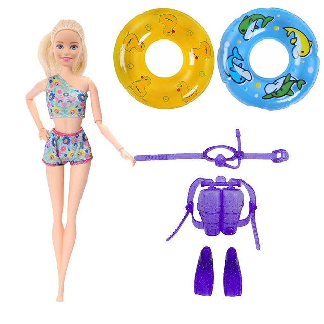 Muñecas Barbie Con Flotador Nenuco Ropa Set De Natación Para