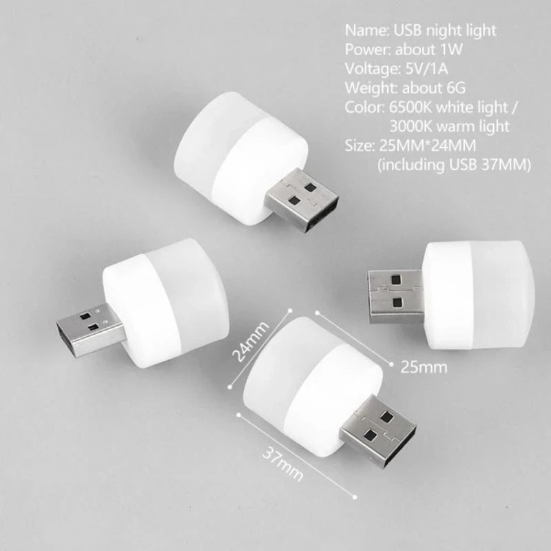 2pcs LED Night Lights USB Plug in Night Lamps Mini Lights for