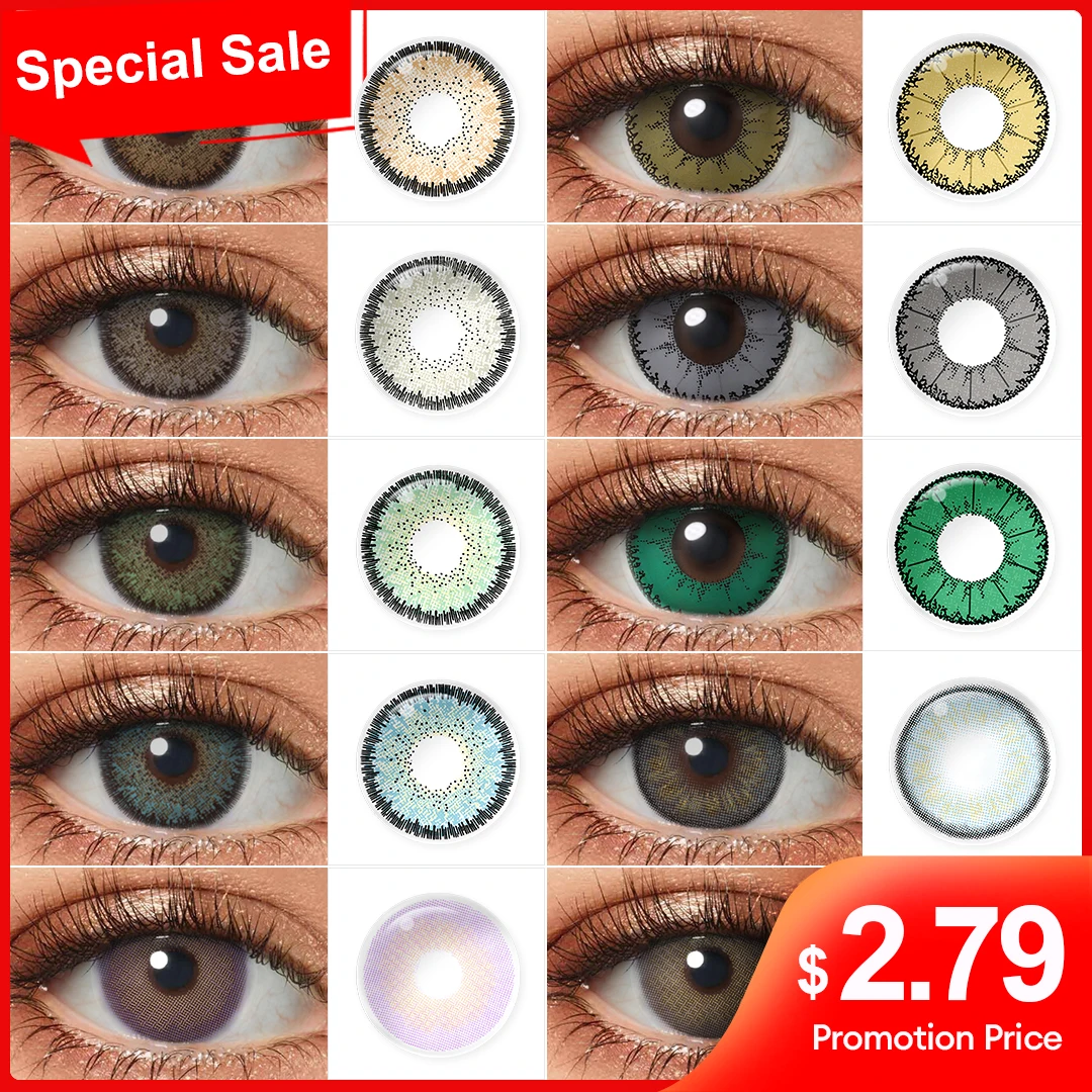 

Sale! Magister Natural Color Contact Lens Brown Color Fashion Contacts Lenses Gray Color Lens for Eyes Color Contact Lenses