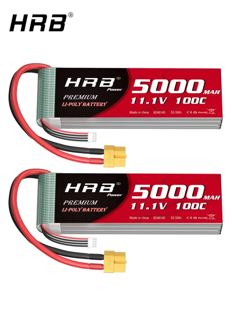 HRB 2S 3S 5S 4S 6S Lipo Battery 3300mah 4500mah 5000mah 6000mah 7.4V 11.1V 14.8V 18.5V 22.2V XT60 XT90 FPV Airplanes