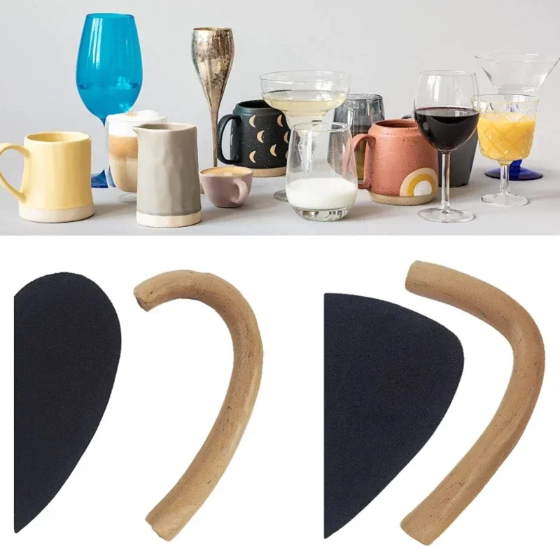 Pottery sculpting tools clay sculpting tools pottery tools clay craft tool Pottery Mug Handle Molds Set of 12 DIY Cups Handle Making