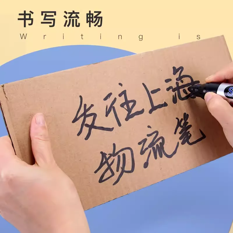 대용량 리필 가능 마커, 두꺼운 팁, 유성, 지워지지 않음, 방수, 특급 배송 및 물류용