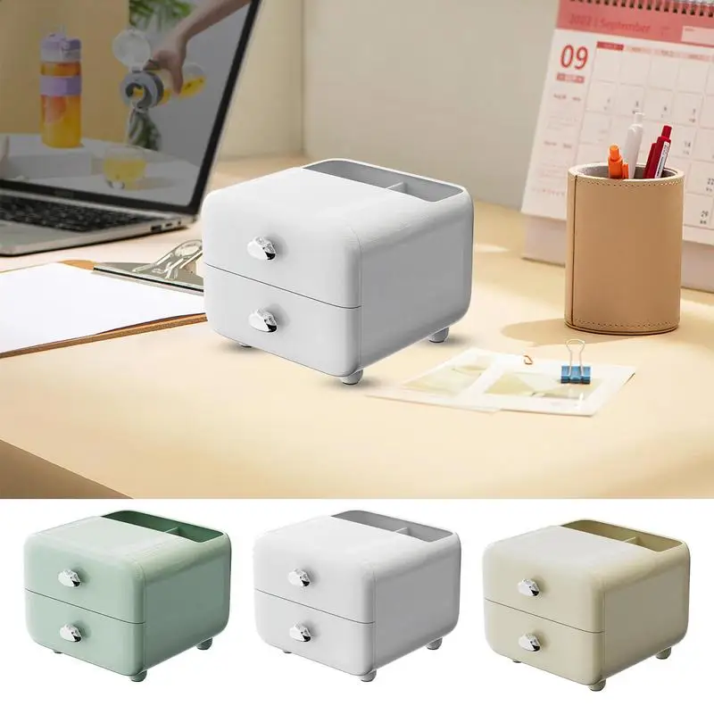 

Desktop Storage Box Drawer Type Storage Cabinet Office Desk Storage Box Jewelry Lipstick Mask Compartment Cosmetic Storage Case