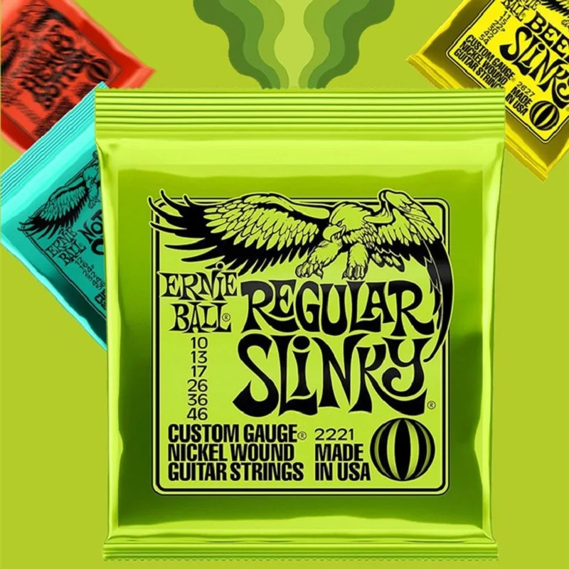 3 paczek/zestaw dla Ernie Ball struny do gitary elektrycznej graฤ prawdziwe Heavy Metal Rock 2220 2221 2222 2223 2225 2004 2006 gitara akcesoria