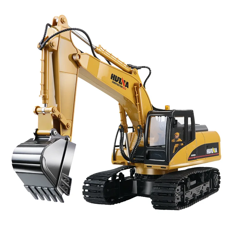 Huina R/C Truck 650 Alloy Engineering Remote Controlled Car Smoking Rc Truck Excavator Bulldozer Loading Car Toys Gift For Boys 3