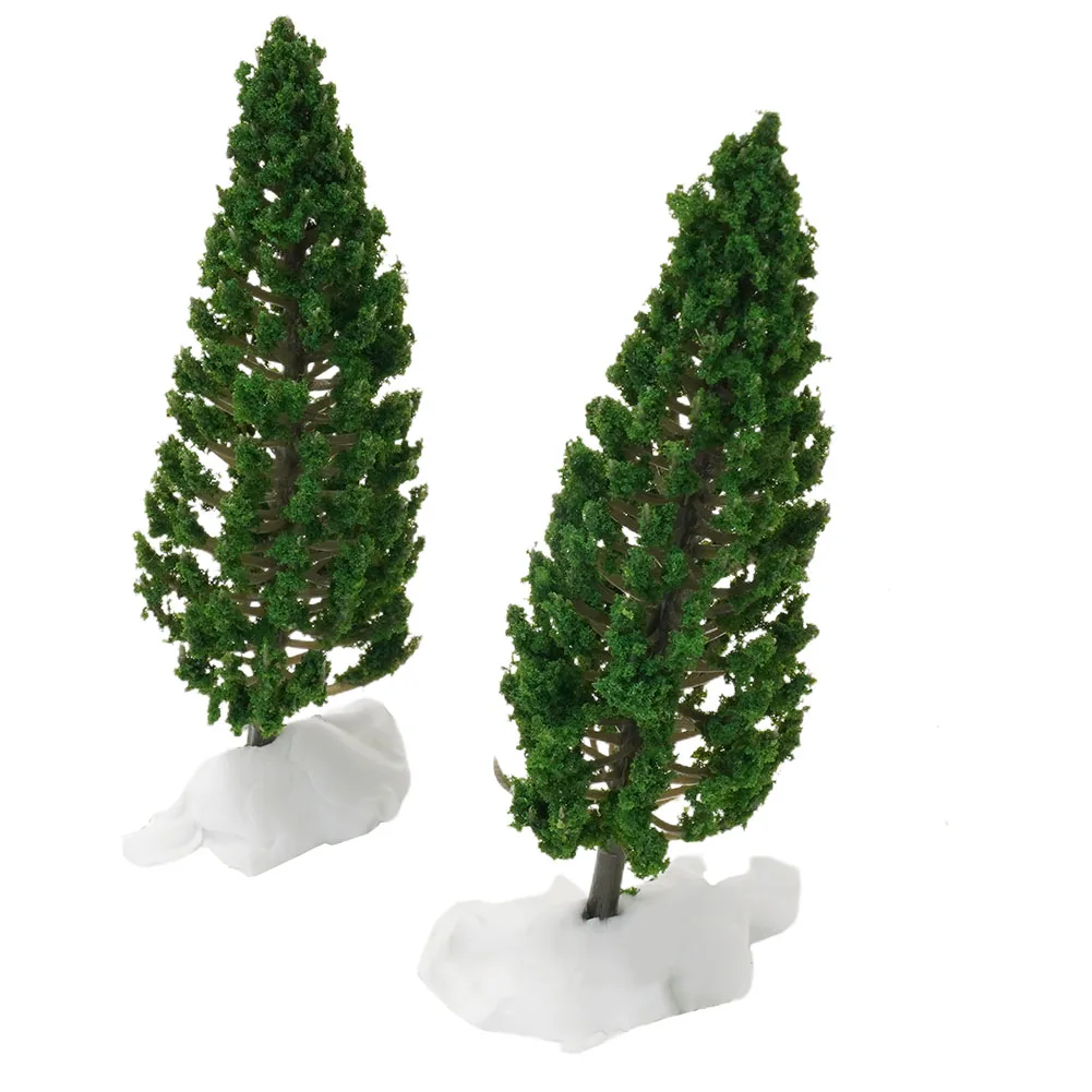 Green Complete Trees Layout 10pcs Accessories Decor Gift Model Plastic Railway SL-16059 Trees Useful Practical