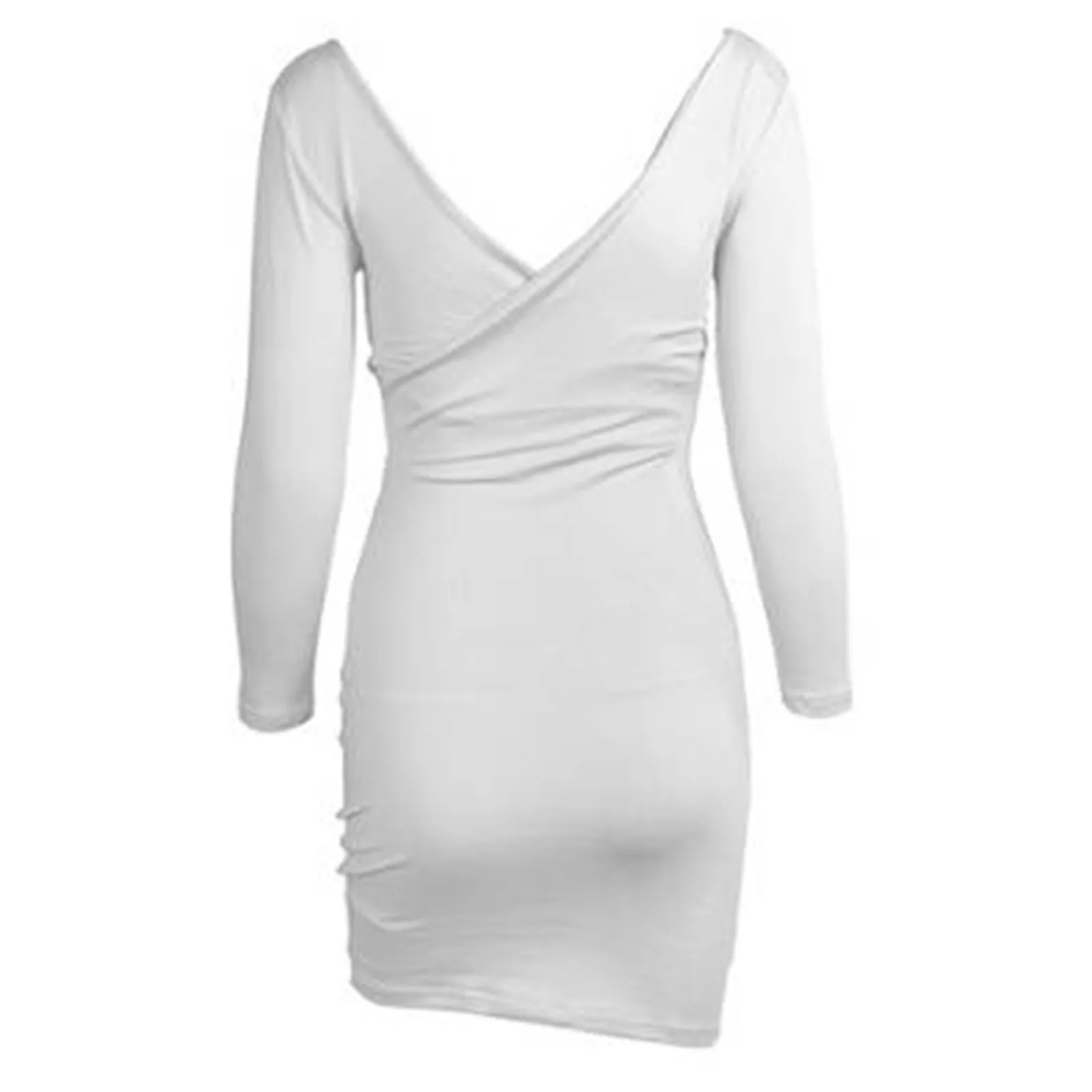 Elegant V Neck Long Sleeve Mini Dress for Women - Black and White Party Wear 7 S59edb4b5ac864a6cb9acb3e3f89dfeafR Elegant V Neck Long Sleeve Mini Dress for Women - Black and White Party Wear