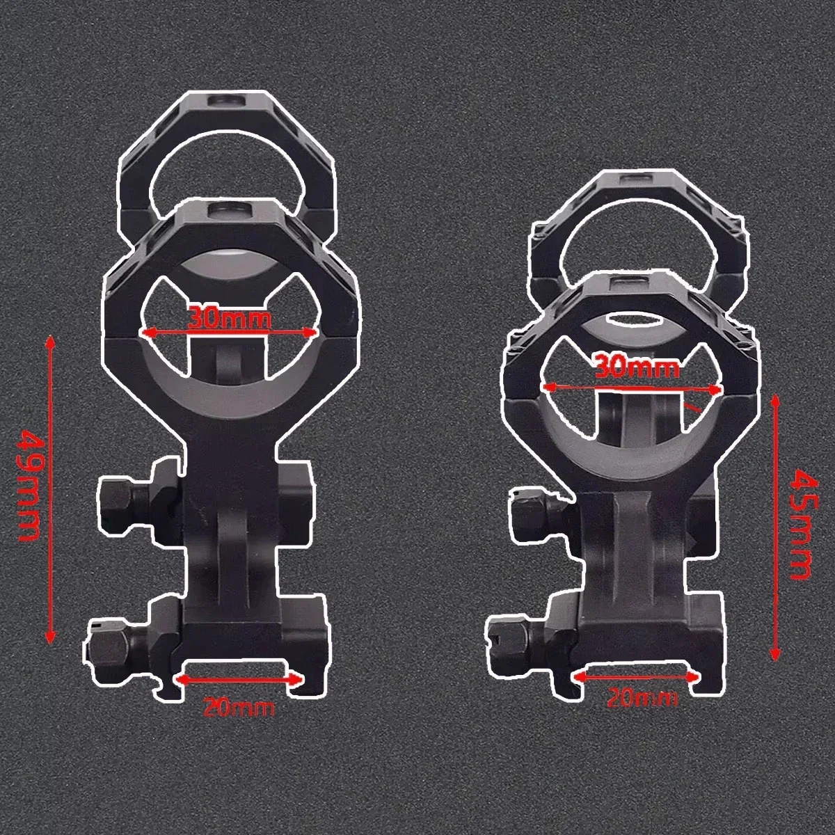 Rifle Scope Mount Tactical GEISS Automatics Airsoft AR15 AK47 Optical Scope Mount Cantilever 25.4mm 30mm QD Mount For Picatinny Rail Hunting