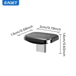 Compact Type - C USB 2.0 Flash Drive - Plug & Play - 16 GB (U8C-)