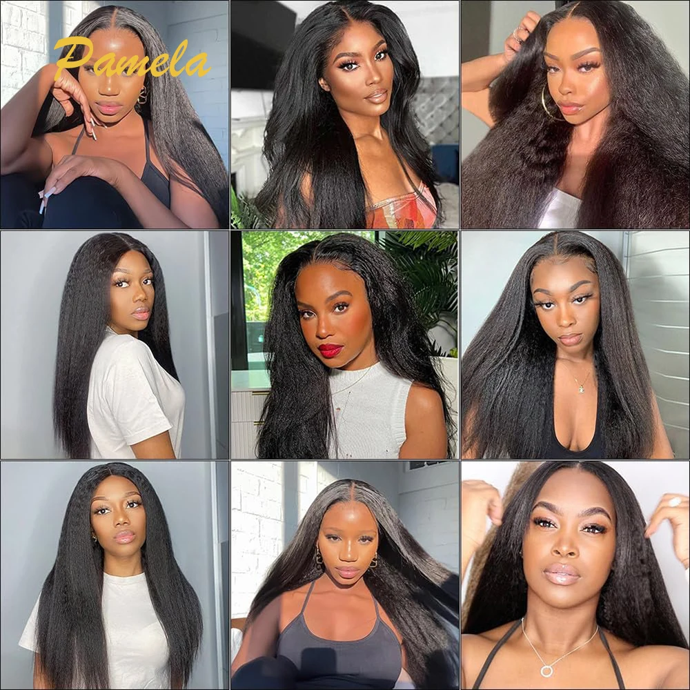 Kinky Straight Tape In Hair Extensions Human Hair Remy Hair Extensions Invisible Brazilian Hair 20pcs 50g