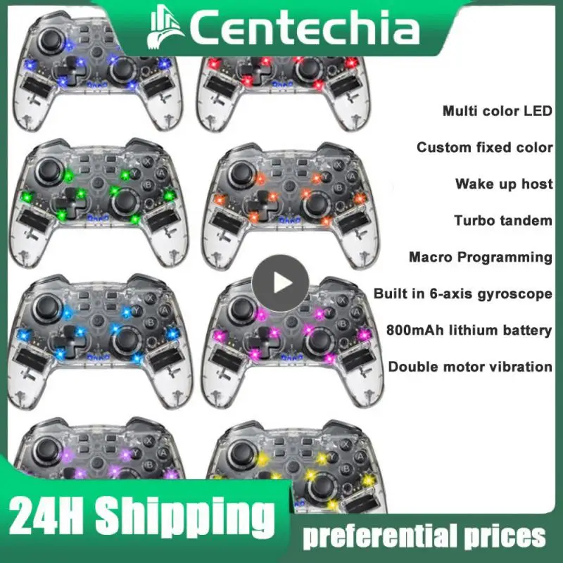 Controller Di Gioco Wireless Per Switch/Switch Lite/Switch Oled Led Light Turbo Tandem Double Motors Migliora I Gamepad A Vibrazione