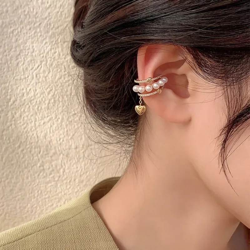 Micara - Pearl Clamp - Earrings