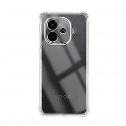 Shockproof Airbag Full Protection TPU Soft Case for iQOO Z9 Turbo (Transparent)