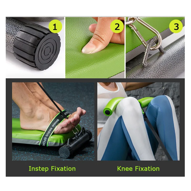 Sit Up Abdominal Bench fitness Board Fitness Machines Body Building Pull rope abdominal Exerciser Equipments Gym Training f048