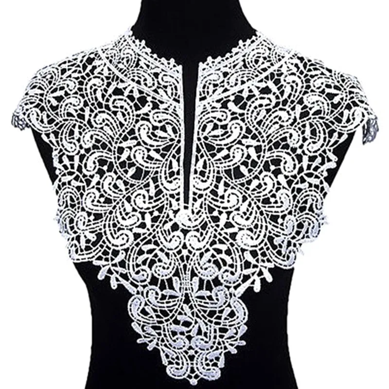 Fake Collar Detachable Collar Shawl DIY Clothes Neckline Hollow Embroidery Detachable Tops Lady