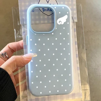 Korean Cute Aesthetics Star Angel Wings Case For Samsung Galaxy S26 S25 S24 Ultra S23 S22 Plus S21 FE A36 A56 A26 A16 A06 Cover 1