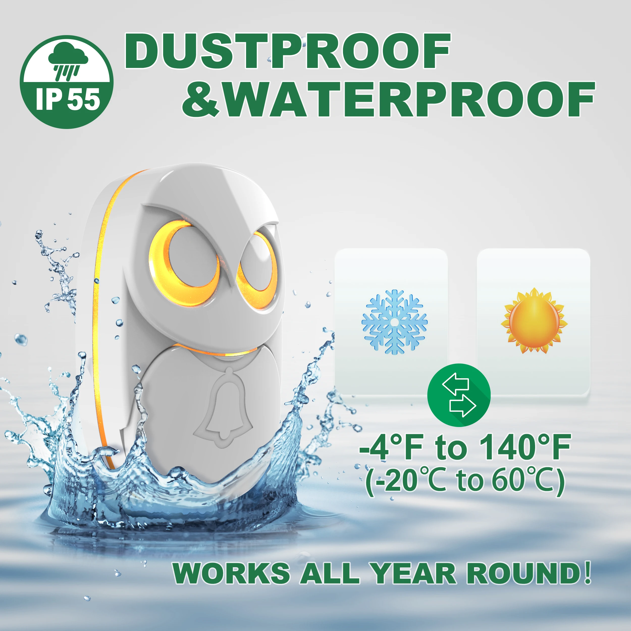 HTZSAFE Long-Range Wireless Doorbell 2