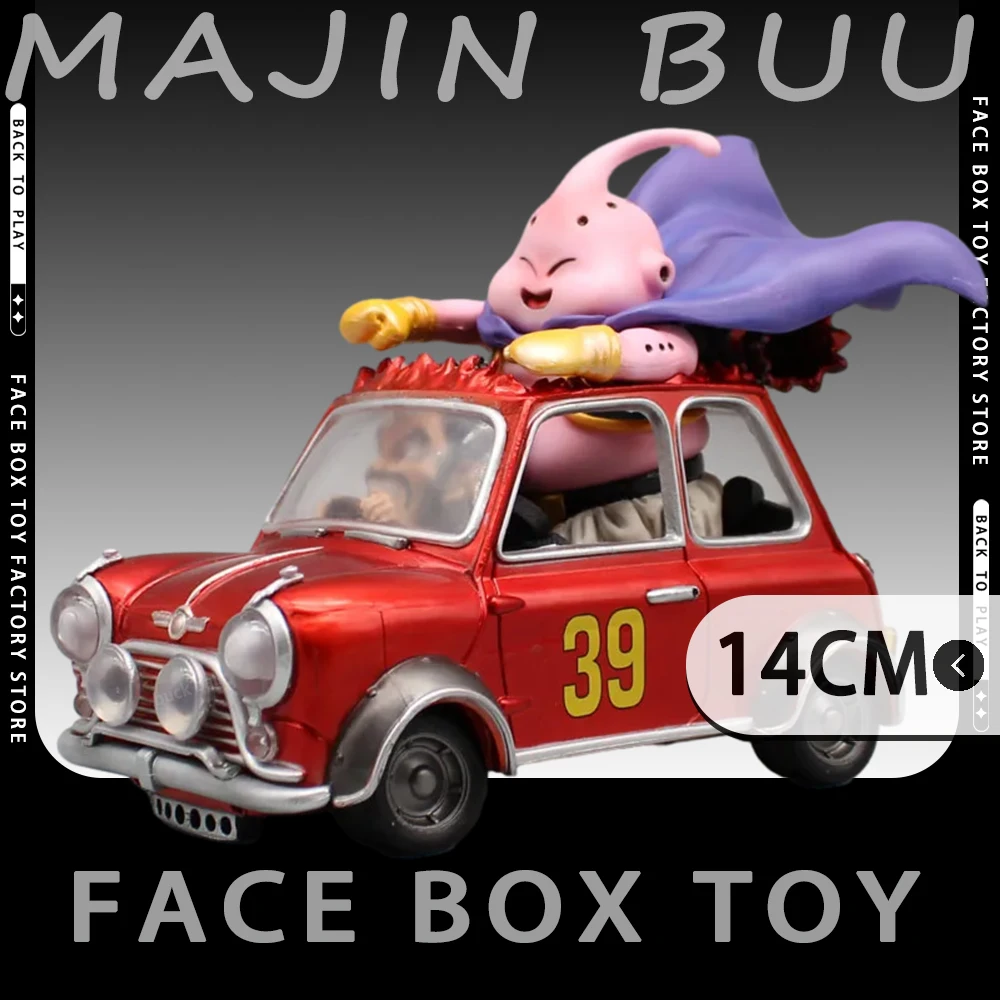 

14cm Dragon Ball Z Anime Figures Majin Buu Figurine Driving Buu Figure PVC Statue Model Cute Fat Buu Doll Desk Ornament Toy Gift