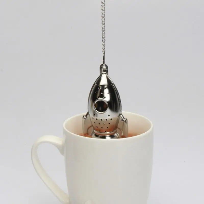 Creative Rocket Shaped Tea Strainers Stainless Steel Tea Leak Infuser Home Teaware Teas Maker, Kitchen Cooking Soup Tools