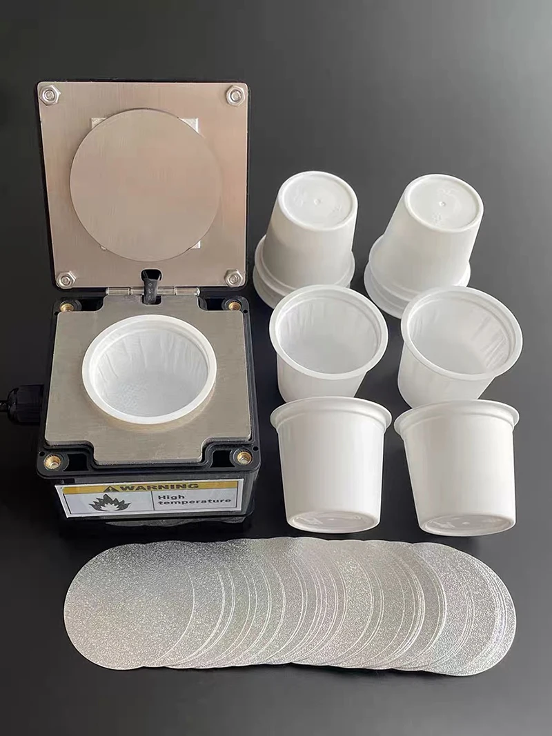 Description Picture 4 of item110V 220V Electric Coffee Capsule Sealing Machine Portable Aluminum Foil K-CUP Capsule Sealer With 50mm Capsule Shells Foils