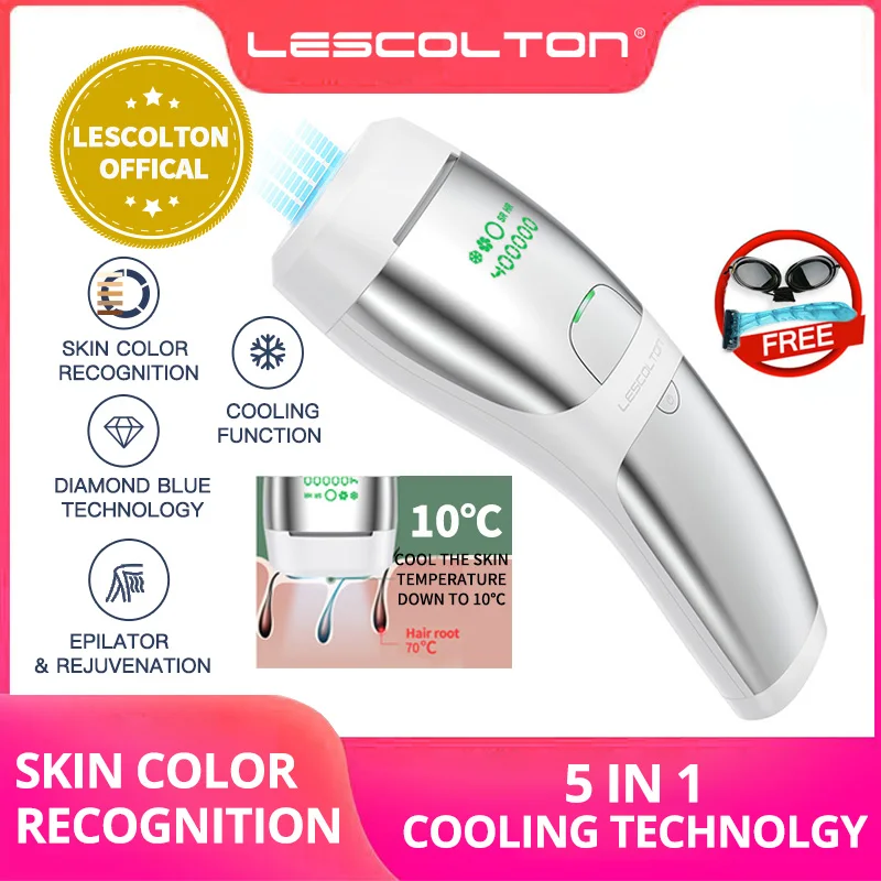 Lescolton Sapphire Ipl Epilator Auto Power Set Depilazione Laser Cool Indolore Fotoepilazione Per Uomo Donna Depilatore Elettrico