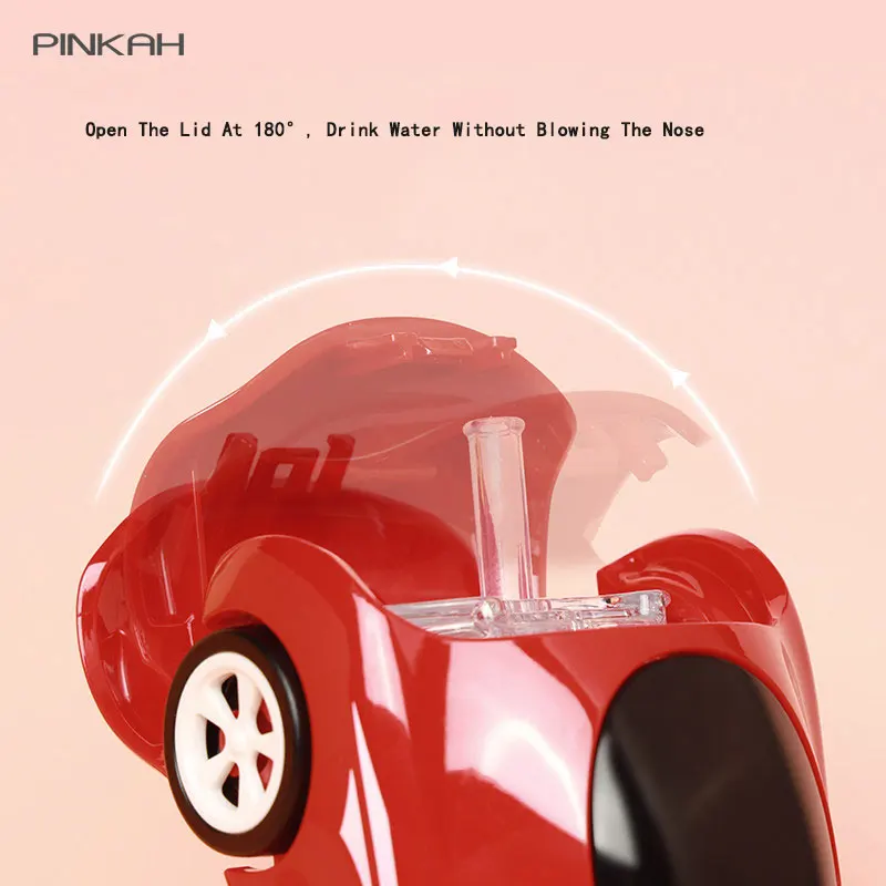 Small Sports Car Shape Straw Cup water bottle sports water bottle sports bottle plastic water bottle plastic cup Kids Toy Plastic Water Cup
