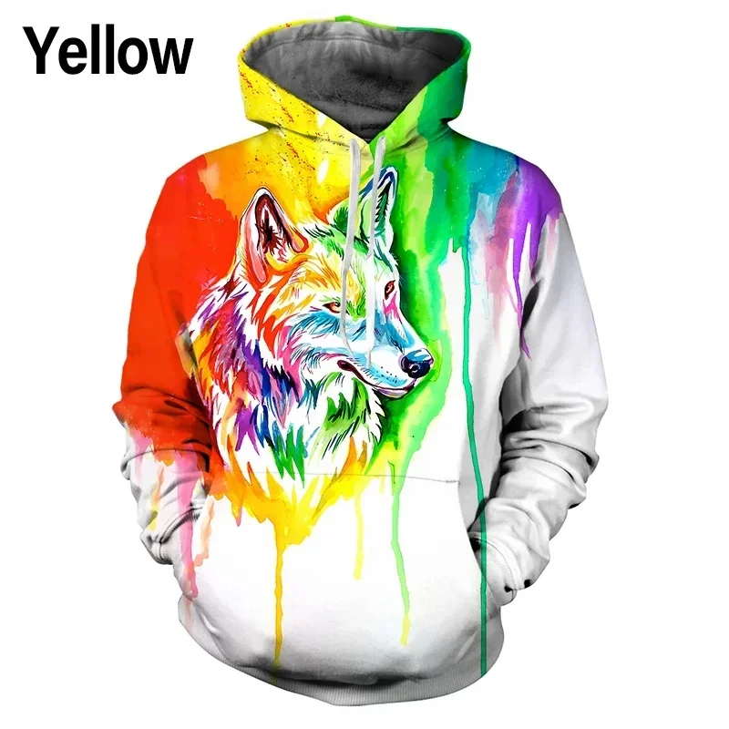 thumbnail image 1 of Sudadera con capucha para hombre nueva de otoño con estampado 3D de lobo y animales, jersey de lobo, moda urbana, sudaderas casuales de gran tamaño para hombre, 1 of 5