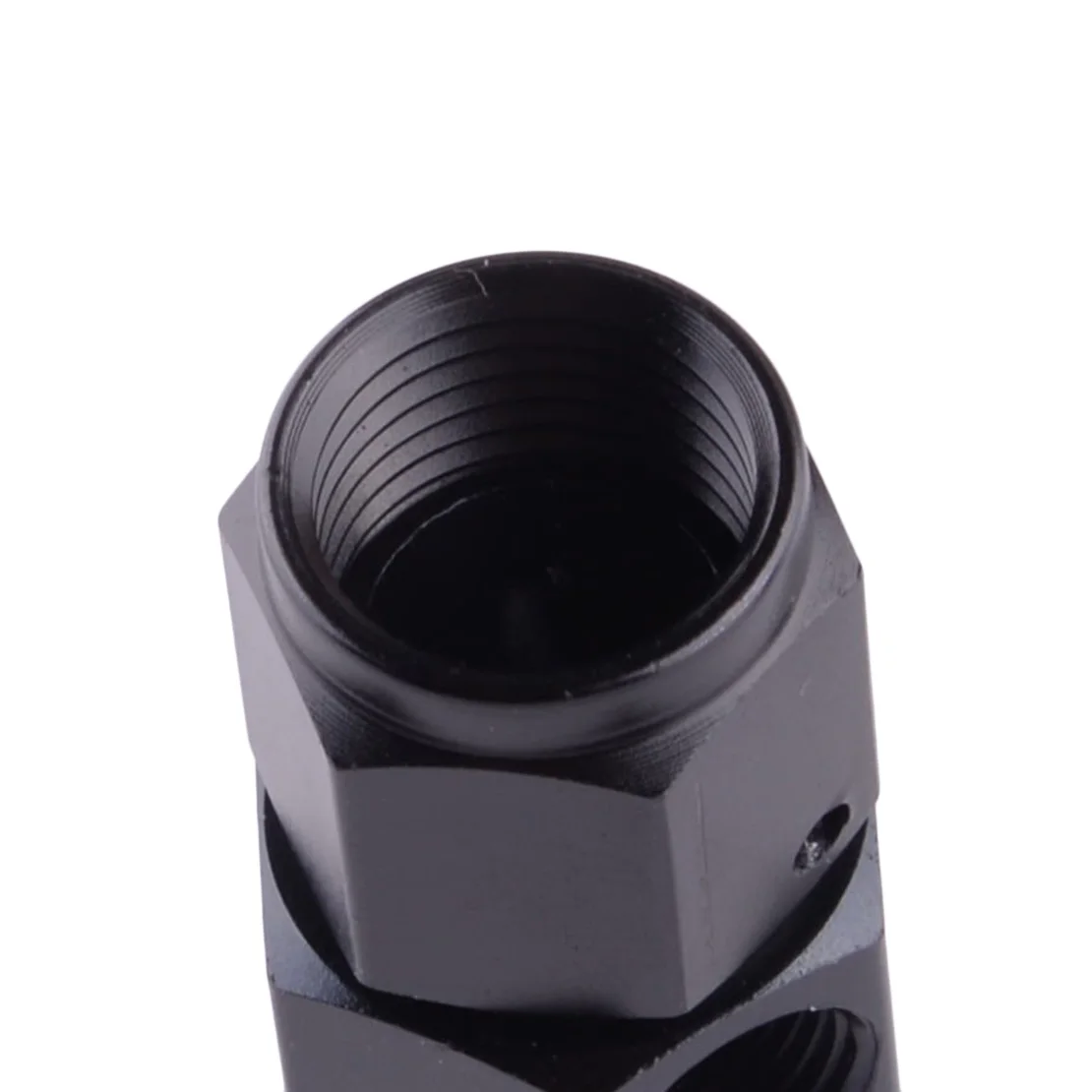 AN6 Male To Female 1/8" NPT Gauge Sensor Fitting Adapter Side Port Fuel Pressure Hose for Universal Cars Black/ Blue