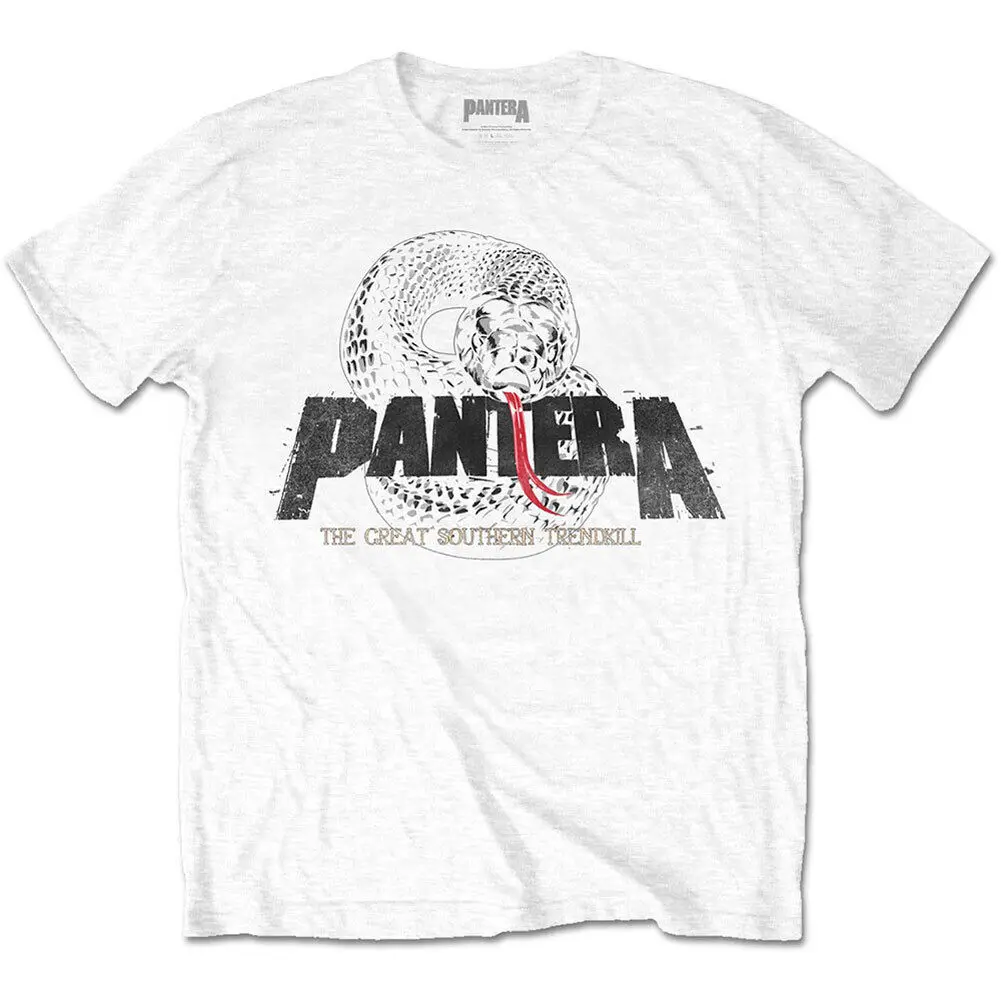 

Men's Pantera Snake Logo Slim Fit T-shirt X-Large White