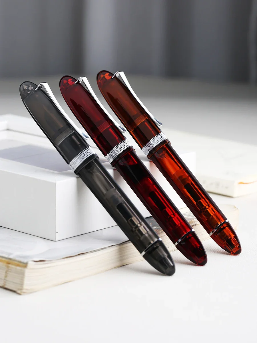 New Color Majohn V60 Triangular Piston Resin Fountain Pen Ink Writing Pen School Office Business Stationery Supplies Gift 3