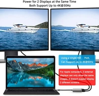 4k Uhd Display Usb C Thunderbolt3 Dual HdTV Extend 2 Monitors Usb 3.0 Hub Type-C Dock Pd Fast Charging For Macbook Pro Air - Image 2