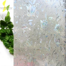  75*400 cm Privacy Window Film,Decorative Window Cling Glass Film,Static Cling Window Foil Anti UV No Glue Heat Control for Home 