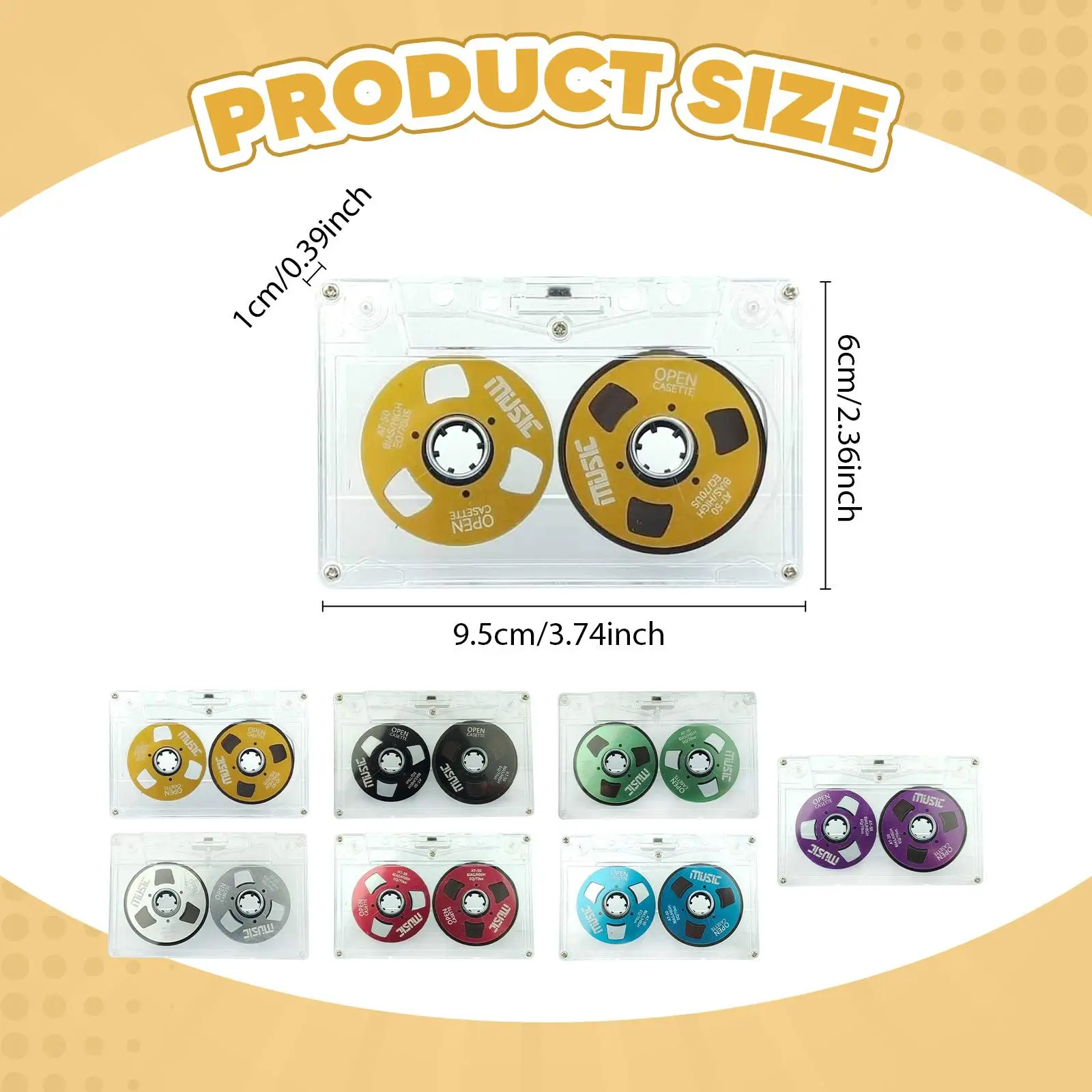 Double Sided Blank Cassette Tape,Audio Recording Empty Cassette Record 50 Mins for Conferences