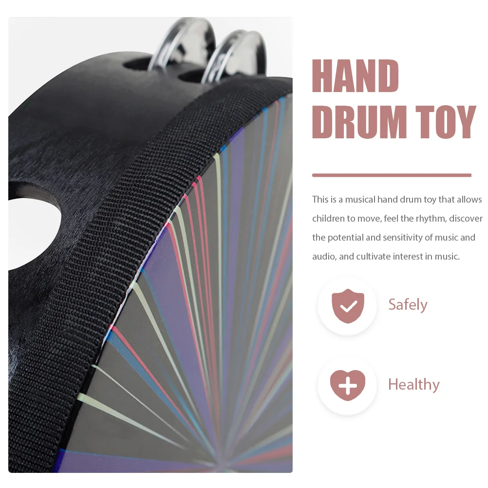 Tambourine Drums Brazilian Music Instrument for Children Kids Toy Wooden Hand Tamburin