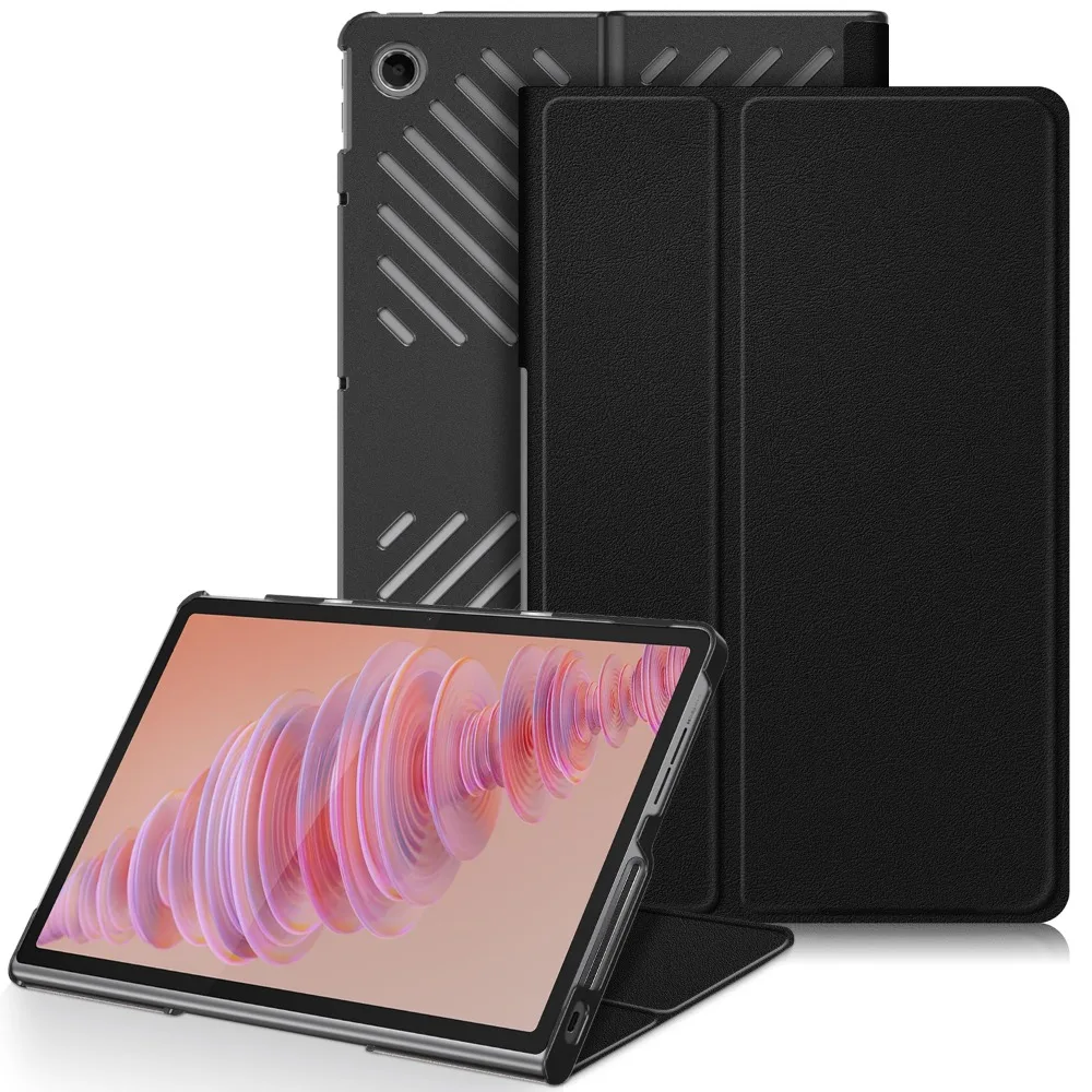 Premium PU Leather Stand Case for 11.5-inch Tablet - Durable Hard Plastic Back Cover
