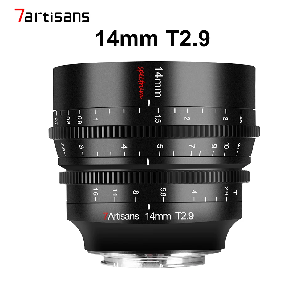 7 Artigiani 14Mm T2.9 Ultra Grandangolare Full Frame Cine Lens Grande Apertura Per Sony E Nikon Z Leica L Canon Rf Mount Camera