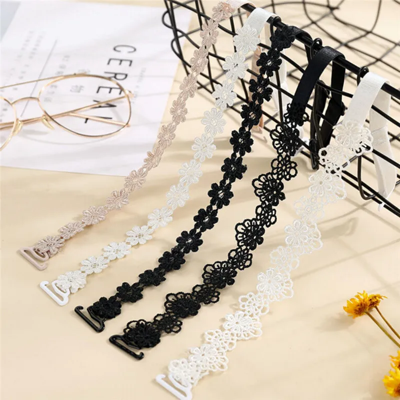 Elegant Floral Lace Adjustable Bra Straps - Anti-Slip Bridal & Party Accessory