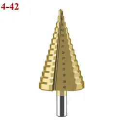 Titanium Step Drill Bit Set for Woodworking and Metal Fabrication (Package Content)