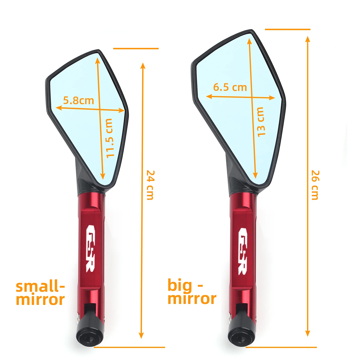 Motorcycle Handle Bar Mirror For SUZUKI GSR400 GSR600 GSR750